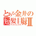 とある金井の短髪目録Ⅱ（チェちゃんＬＯＶＥ）