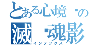 とある心境幫の滅絕魂影（インデックス）