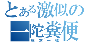 とある激似の一陀糞便（根本一樣）