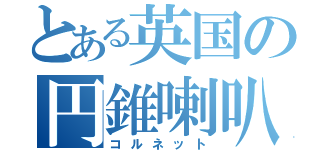 とある英国の円錐喇叭（コルネット）