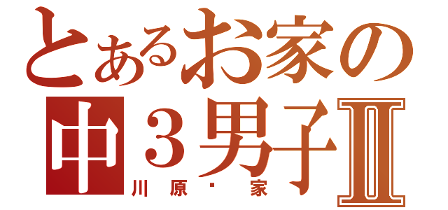 とあるお家の中３男子Ⅱ（川原☠家）