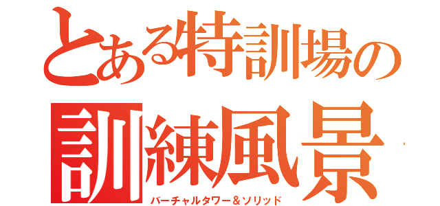 とある特訓場の訓練風景（バーチャルタワー＆ソリッド）