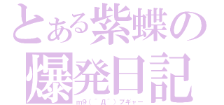 とある紫蝶の爆発日記（ｍ９（＾Д＾）プギャー）