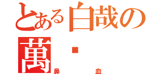 とある白哉の萬歲（鼻血）