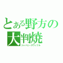 とある野方の大判焼（ジャパニーズワッフル）