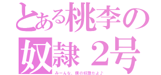 とある桃李の奴隷２号（みーんな、僕の奴隷だよ♪）