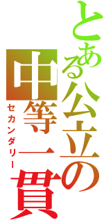 とある公立の中等一貫校（セカンダリー）