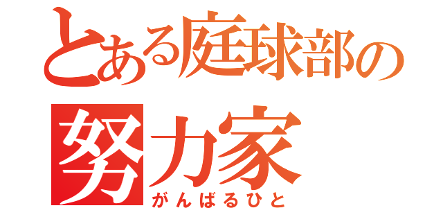 とある庭球部の努力家（がんばるひと）