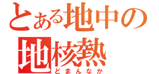 とある地中の地核熱（どまんなか）