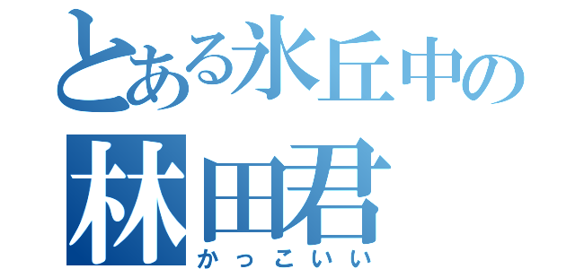 とある氷丘中の林田君（かっこいい）