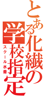 とある化繊の学校指定（スクール水着）