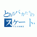 とあるバカたちのスケートボード（ＴＥＡＭ納豆）