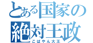 とある国家の絶対王政（こばやん大王）