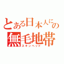 とある日本人における頭の無毛地帯（スキンヘッド）