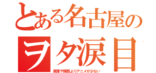 とある名古屋のヲタ涙目（関東や関西よりアニメが少ない）