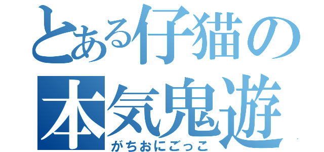 とある仔猫の本気鬼遊群（がちおにごっこ）