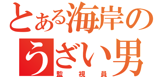 とある海岸のうざい男（監視員）