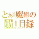 とある魔術の動１目録（インデックス）