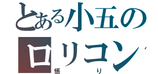 とある小五のロリコン（悟り）