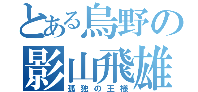 とある烏野の影山飛雄（孤独の王様）