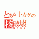 とあるトカゲの核破壊（粉々だぜ）