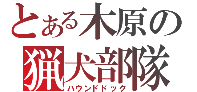 とある木原の猟犬部隊（ハウンドドック）