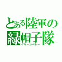 とある陸軍の緑帽子隊（グリーンベレー）