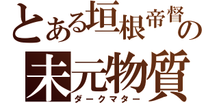 とある垣根帝督の未元物質（ダークマター）