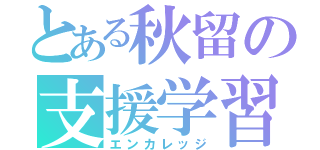 とある秋留の支援学習（エンカレッジ）