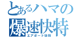 とあるハマの爆速快特（エアポート快特）