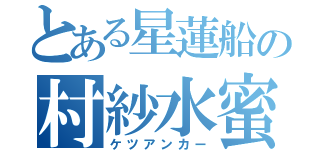 とある星蓮船の村紗水蜜（ケツアンカー）