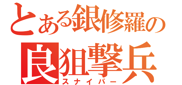 とある銀修羅の良狙撃兵（スナイパー）