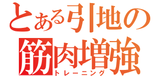 とある引地の筋肉増強（トレーニング）