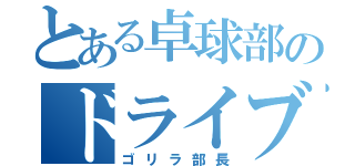 とある卓球部のドライブ（ゴリラ部長）