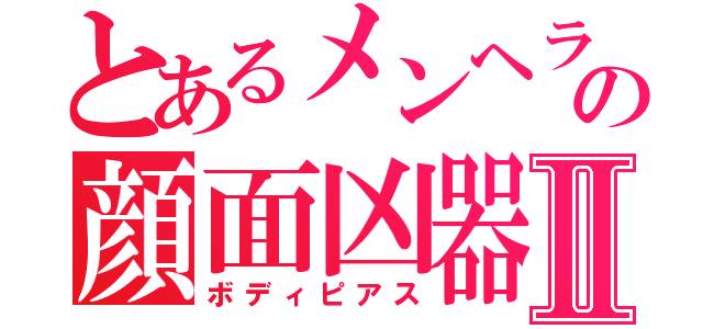 とあるメンヘラの顔面凶器Ⅱ（ボディピアス）