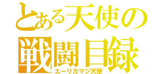 とある天使の戦闘目録（エーリカマジ天使）