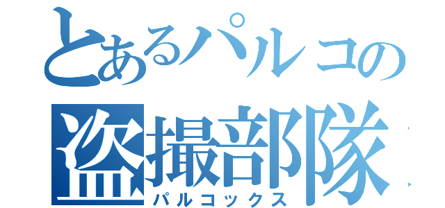 とあるパルコの盗撮部隊（パルコックス）