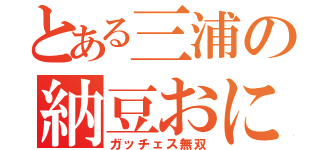 とある三浦の納豆おにぎり（ガッチェス無双）