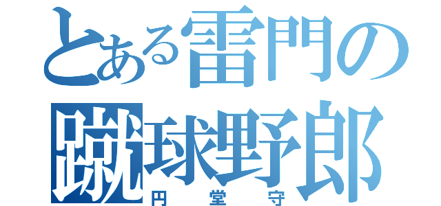 とある雷門の蹴球野郎（円堂守）