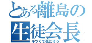 とある離島の生徒会長（キツくて死にそう）