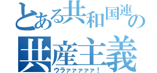 とある共和国連邦の共産主義（ウラァァァァァ！）