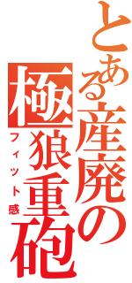 とある産廃の極狼重砲（フィット感）