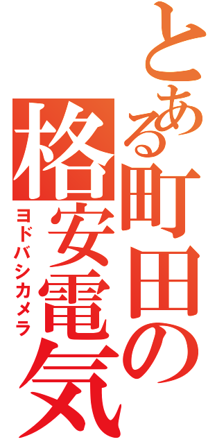 とある町田の格安電気（ヨドバシカメラ）