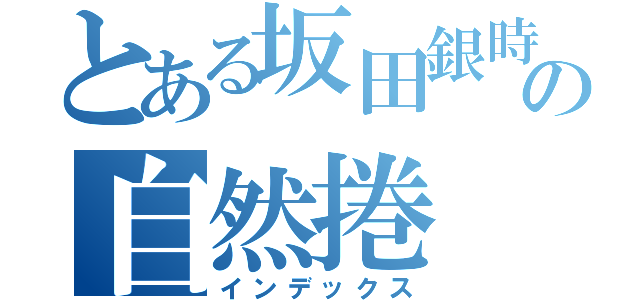 とある坂田銀時の自然捲（インデックス）