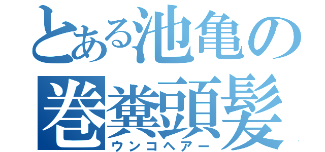 とある池亀の巻糞頭髪（ウンコヘアー）