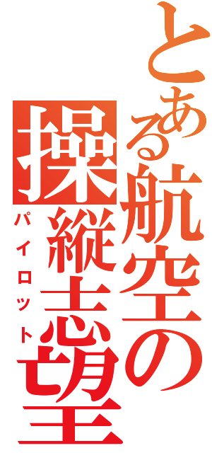 とある航空の操縦志望（パイロット）