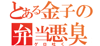 とある金子の弁当悪臭（ゲロ吐く）