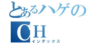 とあるハゲのＣＨ（インデックス）