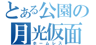 とある公園の月光仮面（ホームレス）