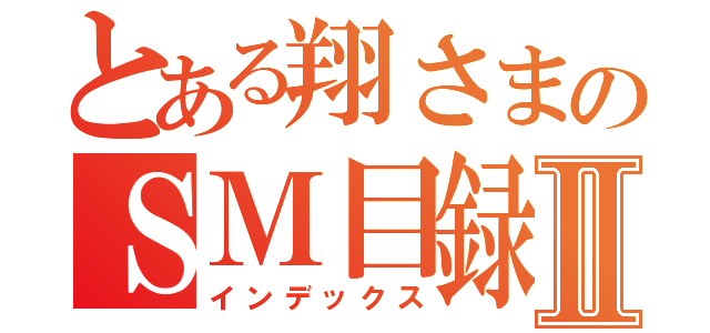 とある翔さまのＳＭ目録Ⅱ（インデックス）